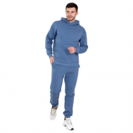 Костюм , худи и брюки, спортивный стиль, карманы, утепленный, размер 52, синий Elena Tex