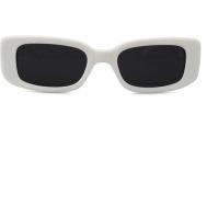 Солнцезащитные очки , прямоугольные, оправа: пластик, поляризационные, для женщин, белый MORE JANE
