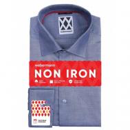 Рубашка , размер M/M, серебряный, синий WEBERMANN