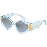 Солнцезащитные очки DOLCE & GABBANA, бабочка, оправа: пластик, зеркальные, градиентные, с защитой от УФ, для женщин, голубой Dolce&Gabbana
