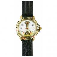 Наручные часы  Командирские 819943, черный, золотой Vostok