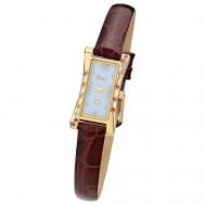 Наручные часы  женские, кварцевые, корпус золото, 585 пробабелый Platinor