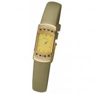 Наручные часы  женские, кварцевые, корпус золото, 585 проба, фианитжелтый Platinor