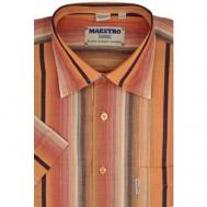 Рубашка , размер 48/M/41 ворот, оранжевый Маэстро
