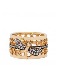 кольцо Dragonfly из желтого золота с бриллиантами Annoushka