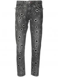 джинсы бойфренды с металлическим декором Philipp Plein