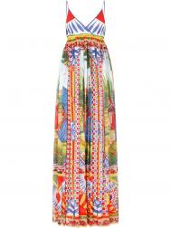 длинное платье с принтом Dolce&Gabbana