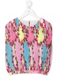 плиссированная блузка с цветочным принтом Miss Blumarine