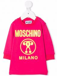 платье с тисненым логотипом Moschino Kids