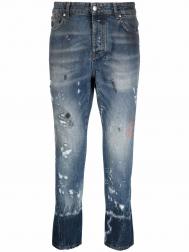 джинсы с эффектом потертости John Richmond