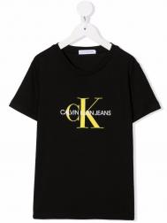 футболка из органического хлопка с логотипом Calvin Klein Kids