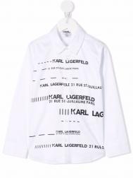 рубашка с логотипом KARL LAGERFELD KIDS