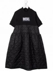 платье-футболка со стеганой юбкой Diesel Kids