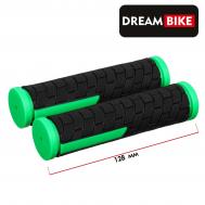 Грипсы 128 мм, , посадочный диаметр 22,2 мм, цвет чёрный/зелёный Dream Bike