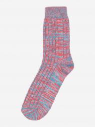 Шерстяные носки "Лана" из натуральной овечьей шерсти - цветной микс - розовый-голубой, Розовый Лана