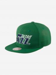 Бейсболка с прямым козырьком MITCHELL NESS 6HSSDX21129-UJAGREN Utah Jazz NBA (зеленый), Зеленый MITCHELL & NESS