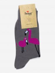 Носки  Socks - Фламинго, Серый St. Friday