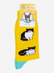 Носки с рисунками St.Friday Socks - Экзотический кот, Желтый St. Friday
