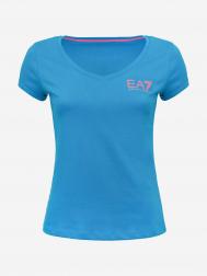 Футболка женская EA7 T-Shirt, Голубой EA7 Emporio Armani