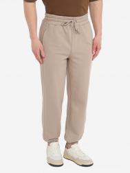 Мужские брюки (штаны) спортивные джоггеры из футера с начесом  (хлопок), Бежевый Maison David