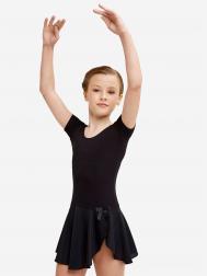 Купальник гимнастический  с юбкой для танцев и тренировок, Черный Belkina