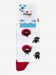 Носки с рисунками St.Friday Socks - Мини ниньдзя, Белый St. Friday
