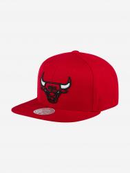 Бейсболка с прямым козырьком MITCHELL NESS HHSS3256-CBUYYPPPRED1 Chicago Bulls NBA (красный), Красный MITCHELL & NESS