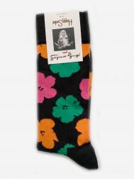 Носки с рисунками  - Andy Warhol Flower, Черный HAPPY SOCKS