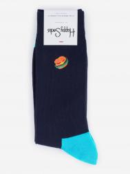 Носки с рисунками  - Embroidery Hamburger, Черный HAPPY SOCKS
