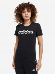 Футболка женская  Loungewear Essentials Slim Logo, Черный Adidas