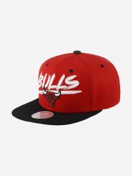 Бейсболка с прямым козырьком MITCHELL NESS HHSS5732-CBUYYPPPRDBK Chicago Bulls NBA (красный), Красный MITCHELL & NESS