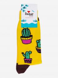 Носки с рисунками St.Friday Socks - Кактусы, Желтый St. Friday