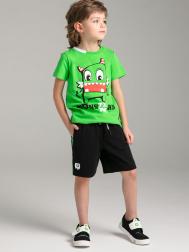 Комплект для мальчика: футболка, шорты , Зеленый PlayToday