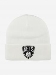 Шапка с отворотом MITCHELL NESS EU175-TEAMTALK-WHT Brooklyn Nets NBA (белый), Белый MITCHELL & NESS