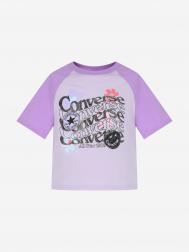 Футболка для девочек  Floral Graphic, Фиолетовый Converse