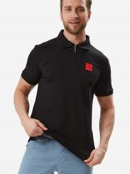 Рубашка поло мужское с короткий рукавом спортивное , Черный Rizziano