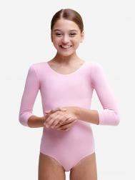 Купальник гимнастический  без юбки для танцев и тренировок, Розовый Belkina