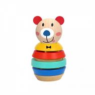 Деревянная игрушка  Пирамидка Мишка-формы Tooky Toy