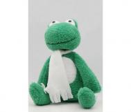 Мягкая игрушка  Лягушка Синдерелла в белом флисовом шарфе 24 см Unaky Soft Toy