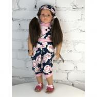 Кукла Джеральдин в цветастом комбинезоне шатенка с хвостиками 62 см Lamagik S.L.