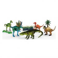 Сборные 3Д модели из дерева Самые древние динозавры (5 дино + растения) Кувырком