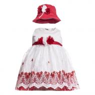 Комплект для девочки (шляпка, платье) KOMD18/05 Cascatto