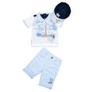 Комплект одежды для мальчика (футболка, бриджи, бейсболка) G_KOMM18/13 Cascatto