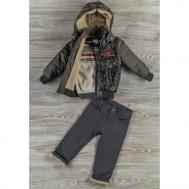 Комплект для мальчика демисезонный утепленный (куртка, джемпер, брюки) G-KOMM18/27 Cascatto