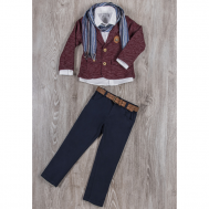 Комплект для мальчика (брюки, рубашка, пиджак, шарф, ремень) G-KOMM18 Cascatto
