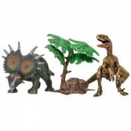 Набор Динозавры и драконы для детей Мир динозавров Велоцираптор, Стиракозавр Masai Mara