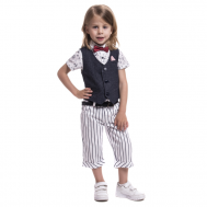 Комплект одежды для мальчика (бриджи, рубашка, жилет, ремень, бабочка) G-KOMM18 Cascatto