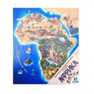 Деревянная игрушка  Фигурный пазл в рамке Африка (63 детали) Нескучные Игры