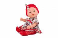 Кукла-пупс Бебетин в платье и красных колготках 21 см Dnenes/Carmen Gonzalez