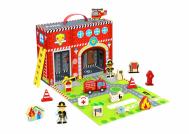 Деревянная игрушка  Чемоданчик Пожарная станция Tooky Toy